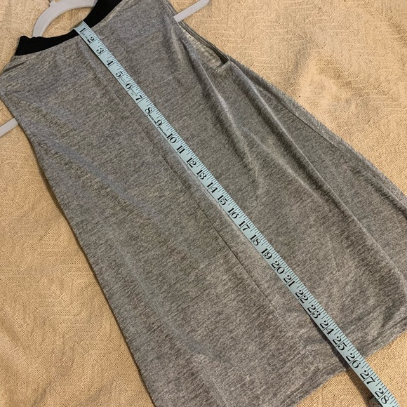 Philosophy metallic sleeveless tunic top silver & grey marled V-neck long flowy - Picture 6 of 13